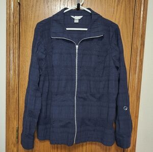 Women's Christopher & Banks Blue Blazer Jacket, Pockets, Size M